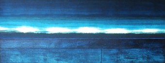 Nuvole basse nascondono la riva. E’ lago o mare?