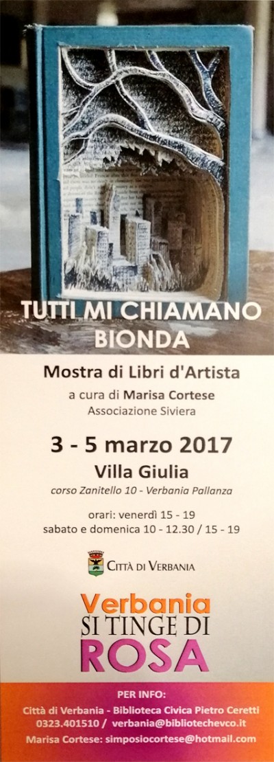 Verbania si tinge di rosa - Tutti mi chiamano bionda - Mostra di libri d&#039;Artista